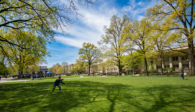American University main campus on a sunny day.