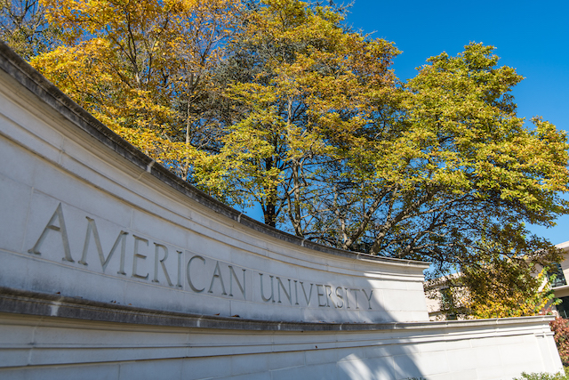 American University sign