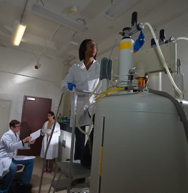 Graduate research assistants in chemistry.