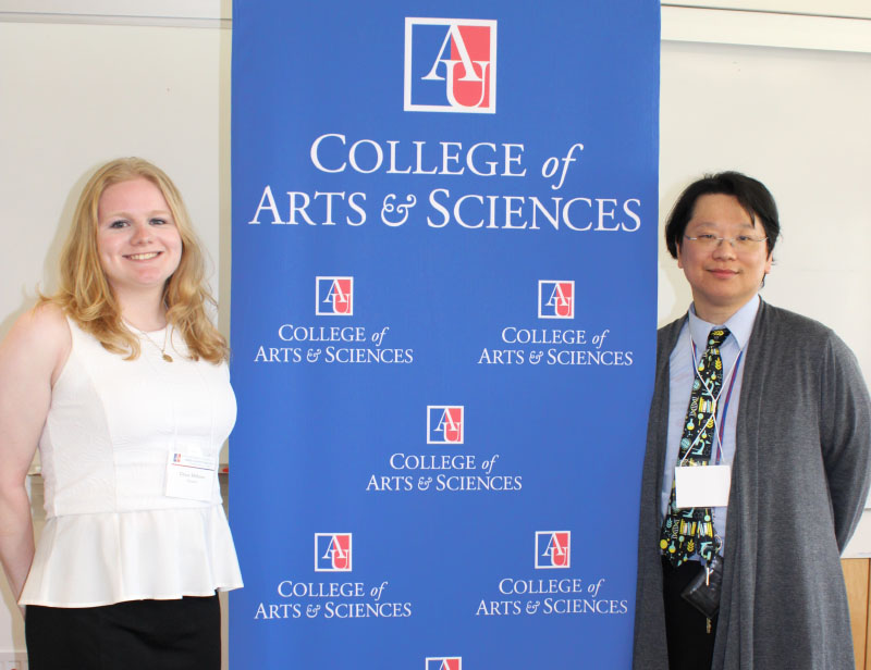 Grace Hillmer and Professor Izumi