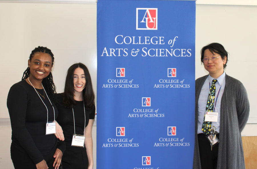 Hasset Tibebe, Dacia Marquez, and Professor Izumi
