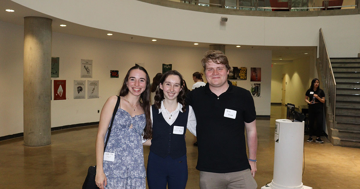  Isabelle Ritz, Sophie Carter, and Gray Walsh at the AU Design Show