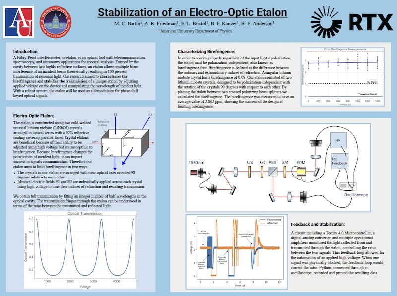 Stabilization of an Electro-Optic Etalon poster