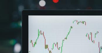 Graph with color coding on computer screen.