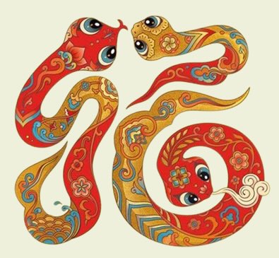 Year of the Snake illustration by Pan Hu and Zhang Wang