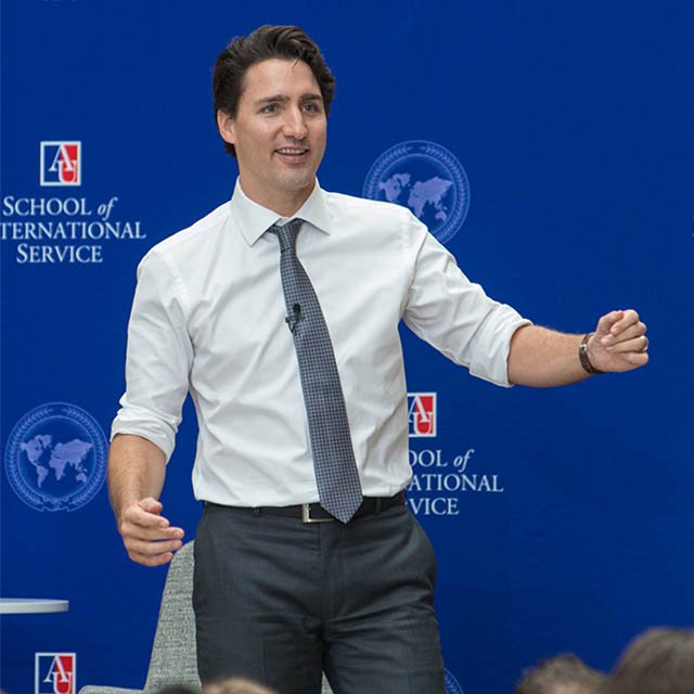Global leaders, like Canadian Prime Minister Justin Trudeau, come to American University to engage with our world-class faculty and politically-active students on pressing topics.