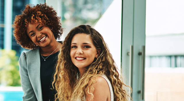 Two women in an office