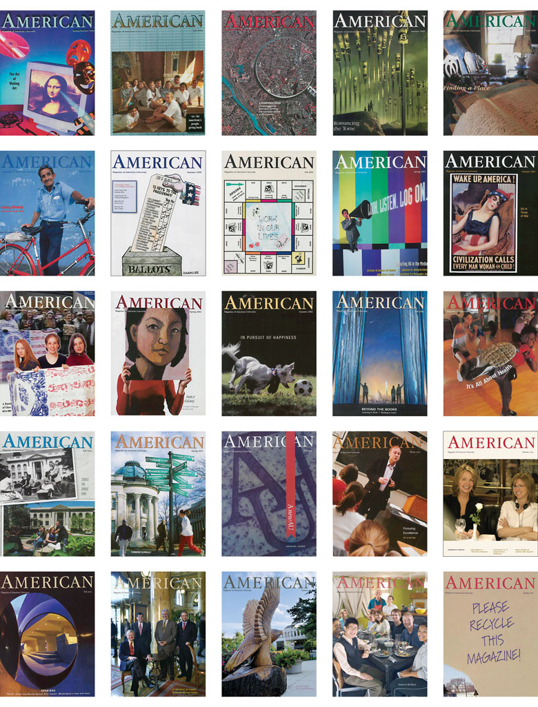 a selection of American magazine covers from 1977 to the present
