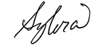 Sylvia's signature Sylvia's signature