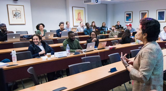 Students and Professor in Classroom