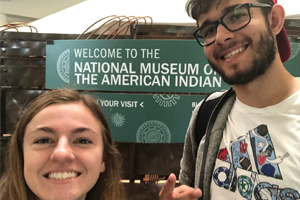 Michal with friend at the Native American Museum Michal with friend at the Native American Museum
