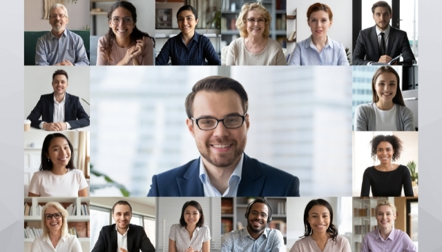 Executive Coaching students in an online Zoom class