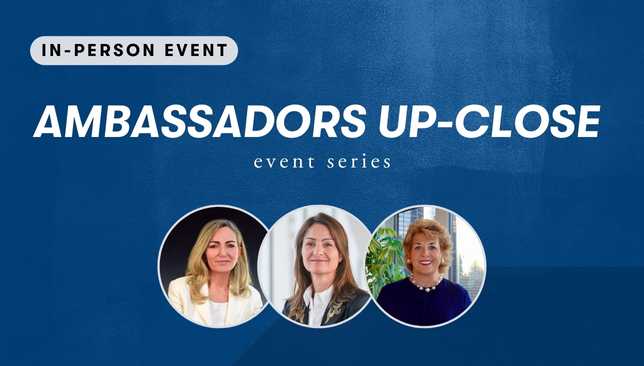 Ambassadors Mariangela Zappia, Christina Markus Lassen, and Geraldine Byrne Nason