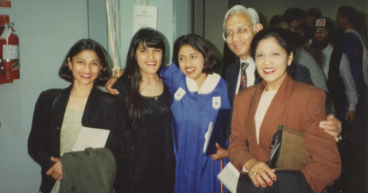 Jayaswal poses with her family at graduation Jayaswal poses with her family at graduation