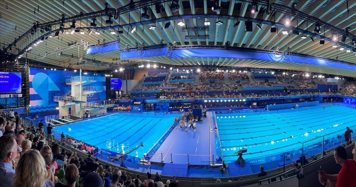 The newly built Paris Aquatics Center, photographed by Professor Talan The newly built Paris Aquatics Center, photographed by Professor Talan