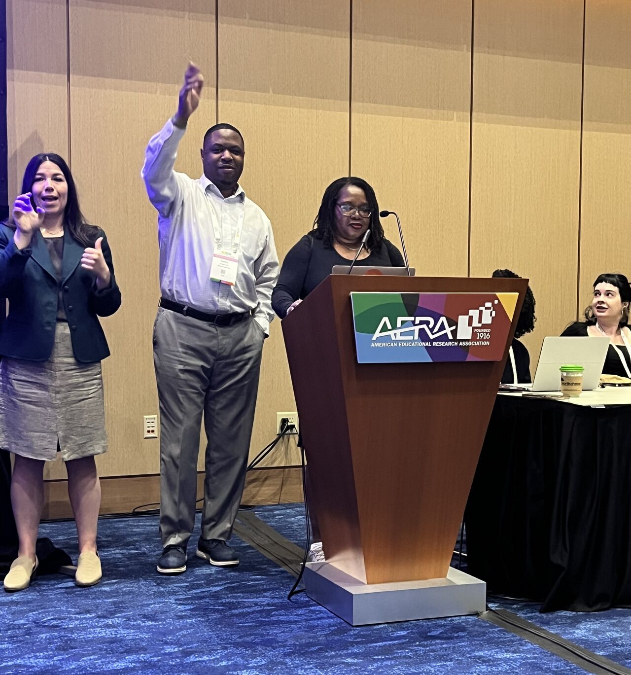 Dr. Ellis and Dr. Fashola present at AERA
