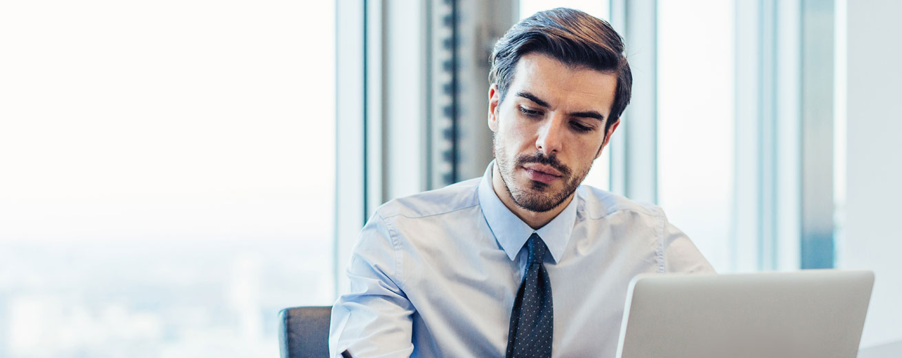 Man working at desk