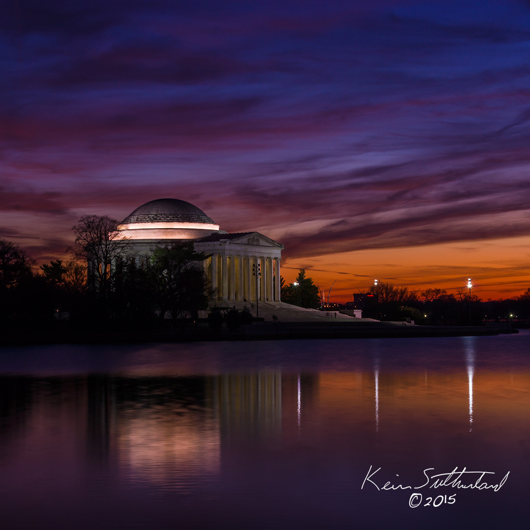 The Jefferson Memorial at night