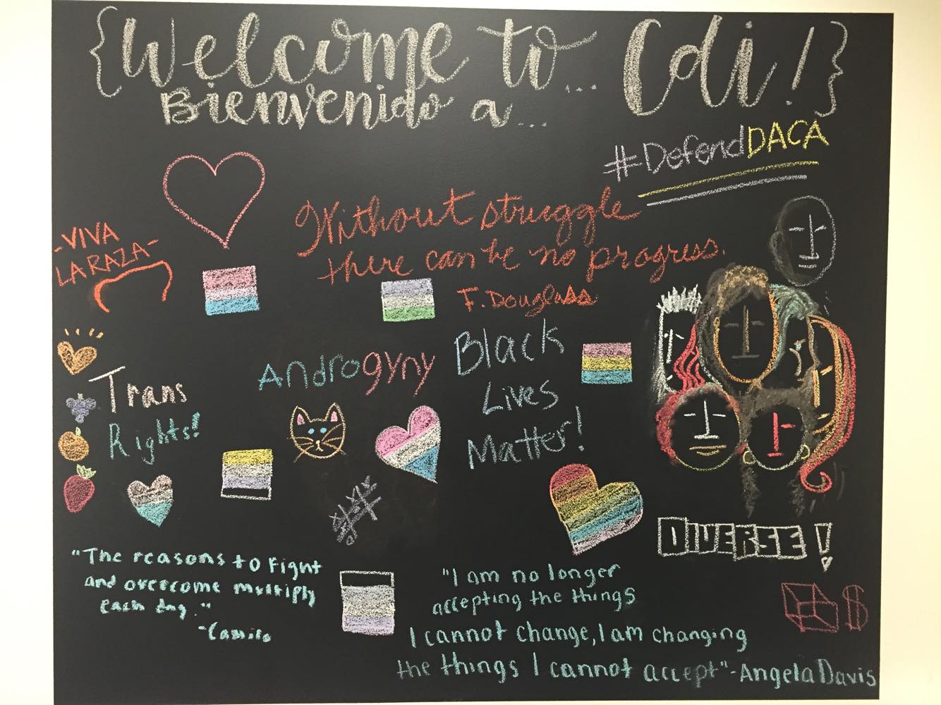 Chalkboard Drawings in CDI Office
