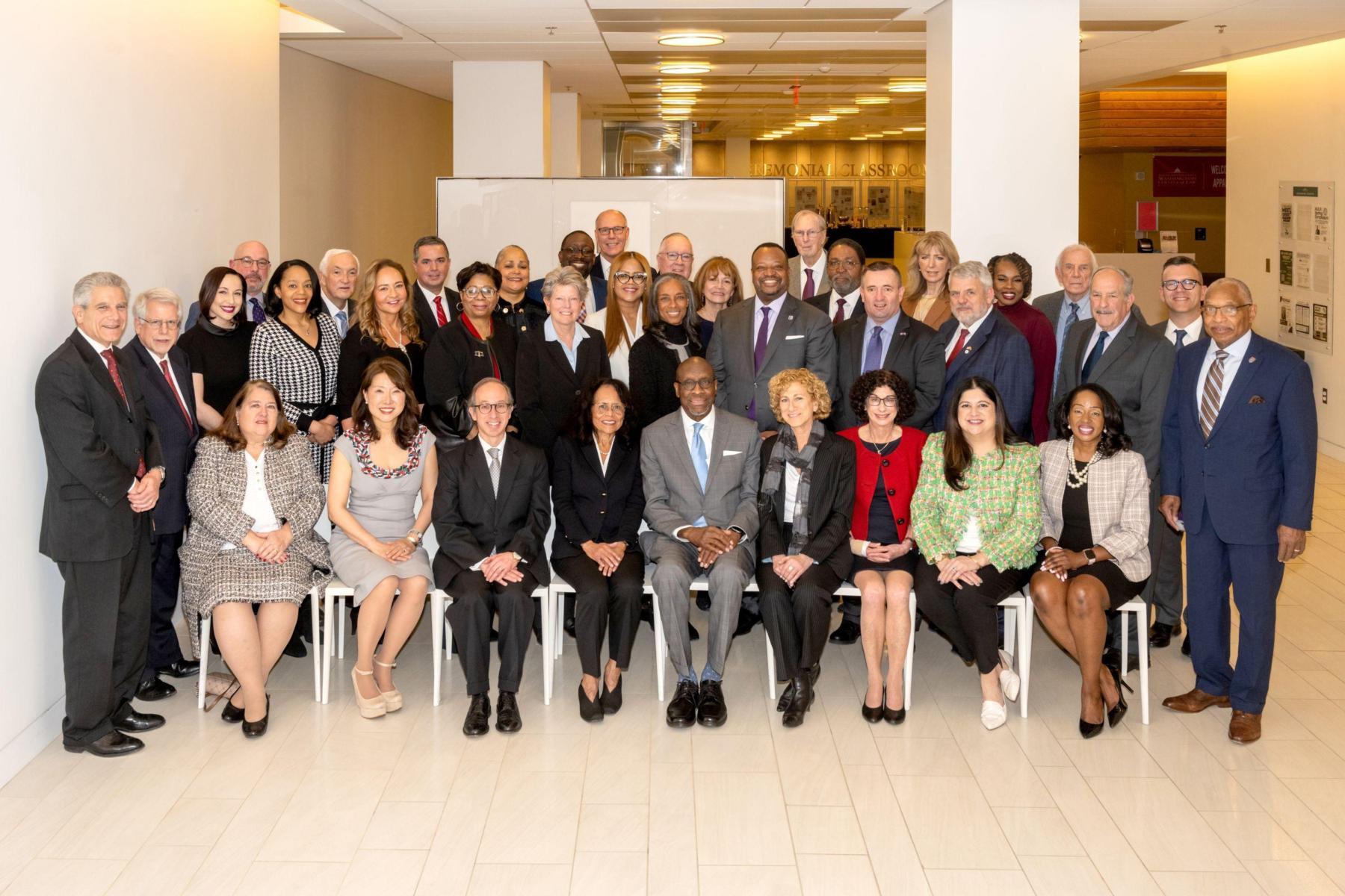 Group photo of alumni judges present for the event Group photo of alumni judges present for the event