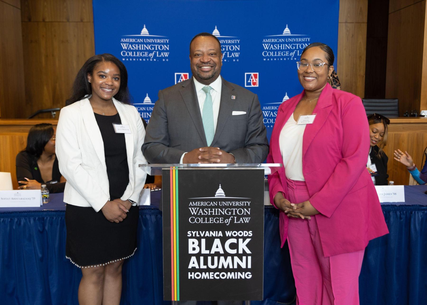 Jayla Mack, Dean Fairfax, and Jaelyn Knight '25 Jayla Mack, Dean Fairfax, and Jaelyn Knight '25