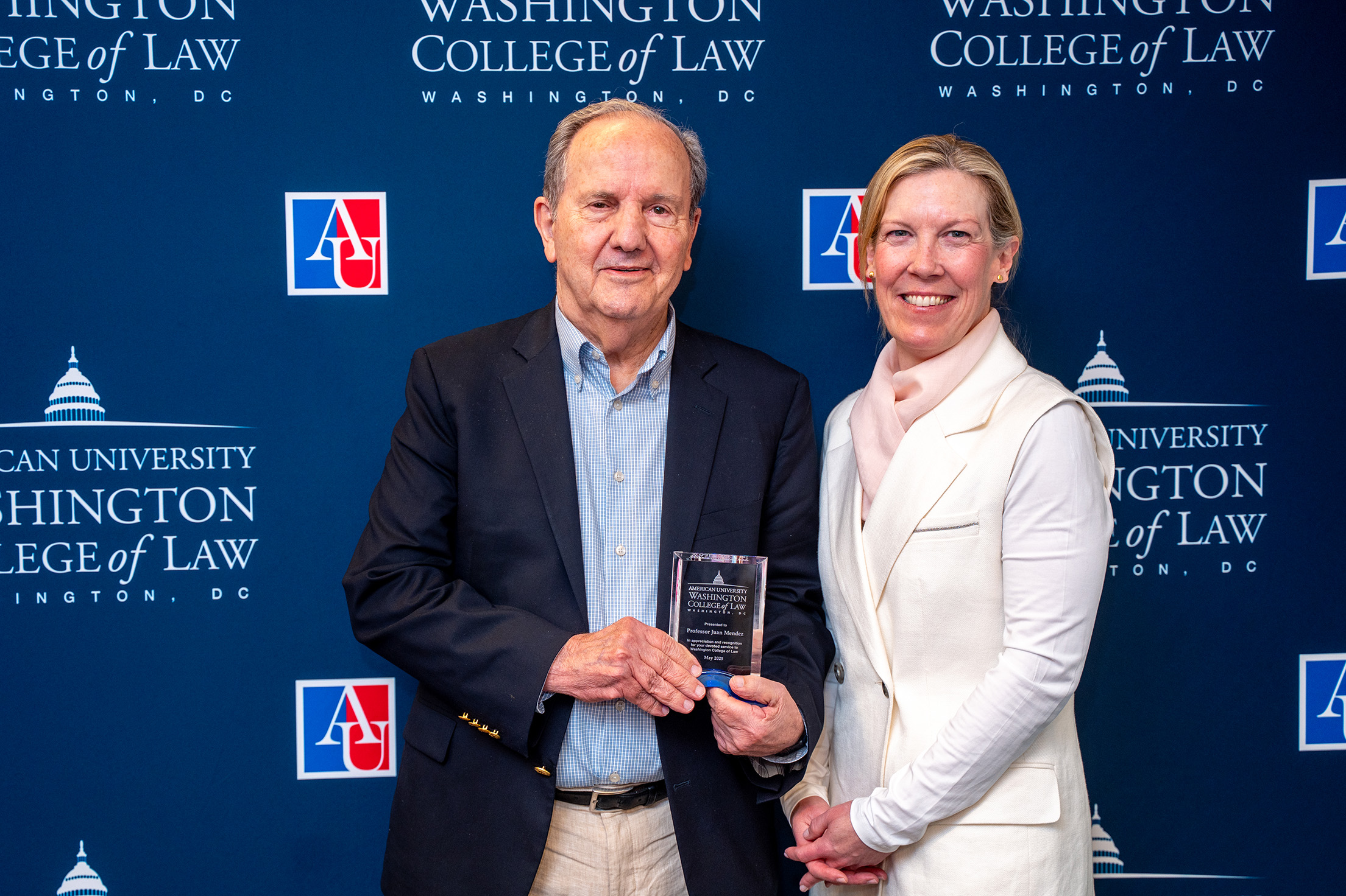 Professor Juan Mendez receives his retirement award